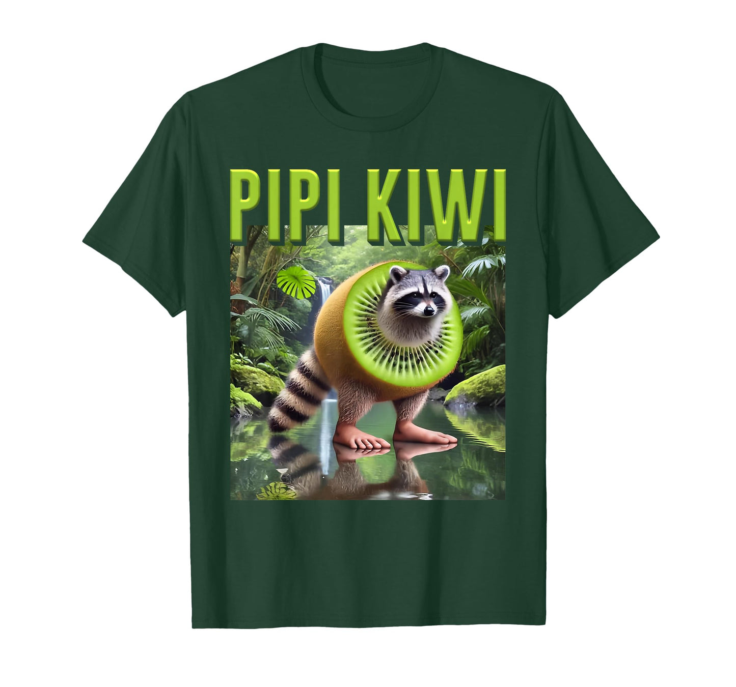 Pipi Kiwi Raccoon AI Monster Italian Brainrot Boy Meme Joke T-Shirt