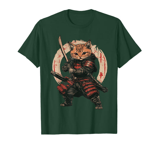 Ninja Kitten | Japanese Samurai Cat | Kawaii Ninja Cat T-Shirt
