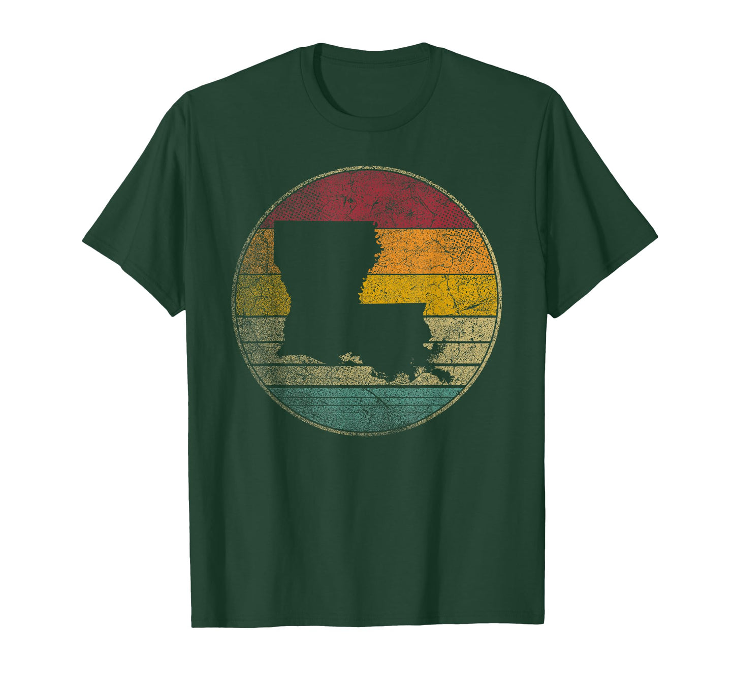 Louisiana Retro Style Vintage Distressed 70s 80s 90s Gift T-Shirt