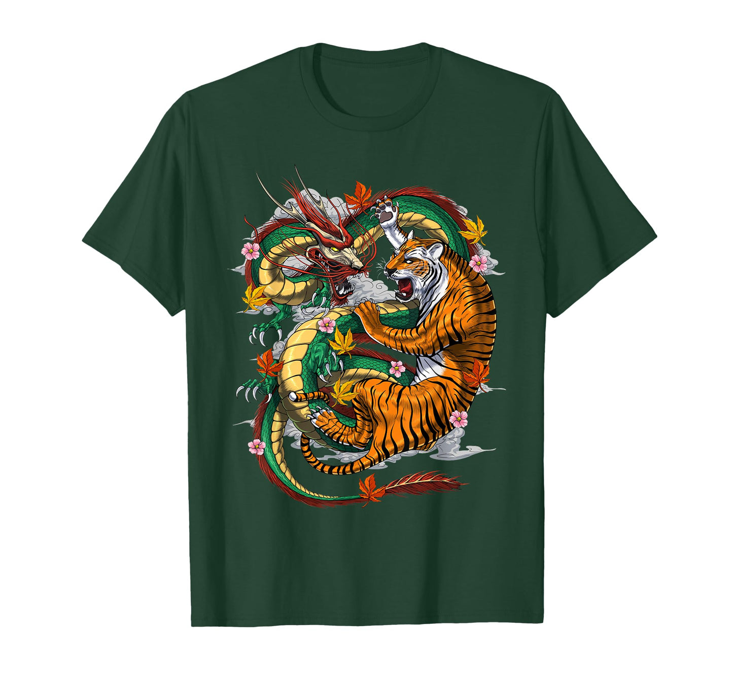 Japanese Dragon Japanese Tiger Folklore T-Shirt