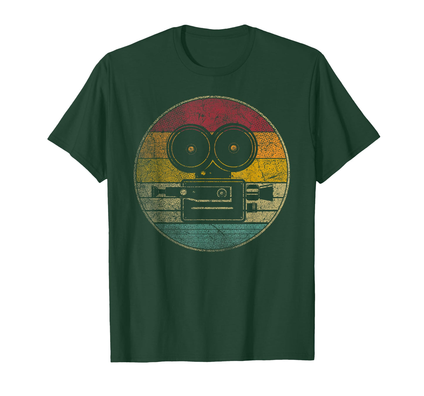 Movies Camera Motion Pictures Cinephile Vintage Retro T-Shirt