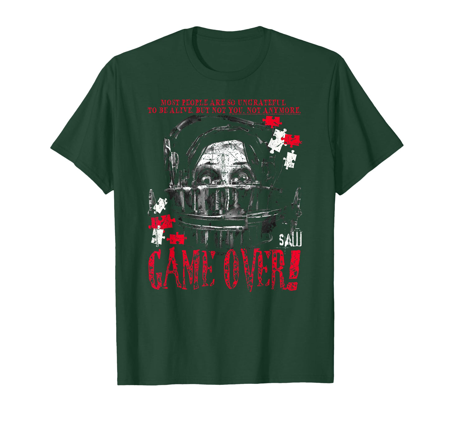 Saw Game Over Head Trap Horror Movie T-Shirt