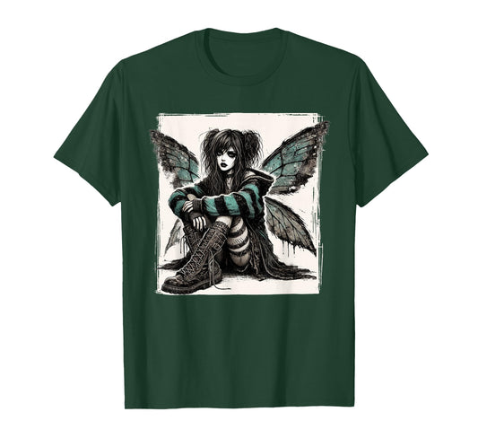 Goth Girl Cute Grunge Women Gothic Fairy Goth Emo Girl T-Shirt