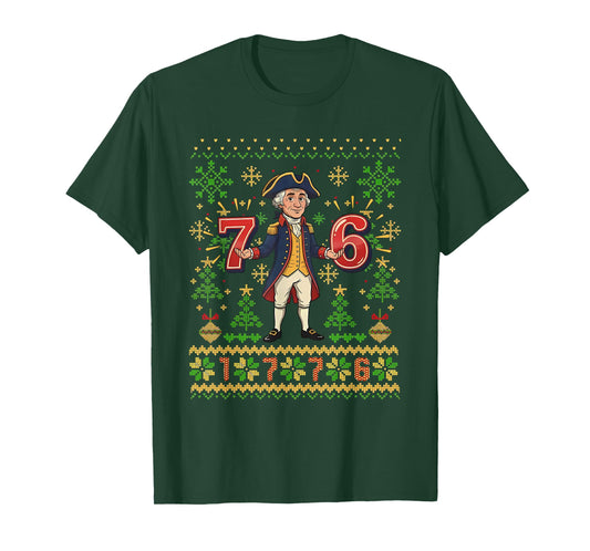 67 Funny George Washington Meme Six Seven Ugly Christmas T-Shirt