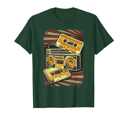 Retro Vintage Boombox 80's Music Old School Radio Boombox T-Shirt