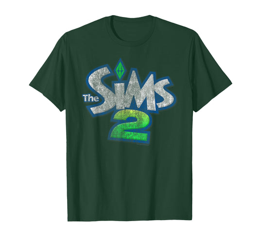 The Sims Retro Distressed The Sims 2 Logo Video Game T-Shirt