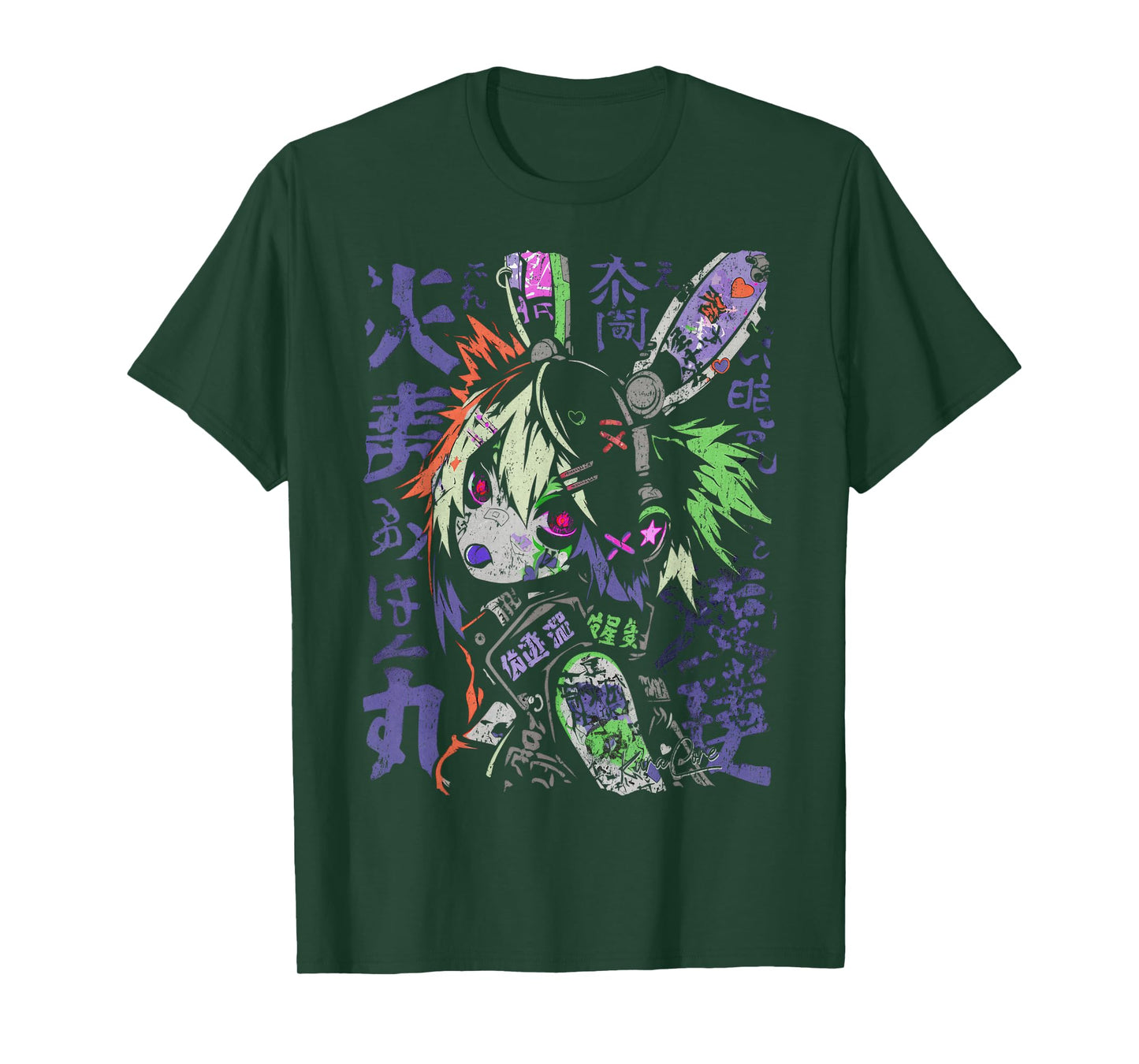 Japanese Streetwear Cyberpunk Y2K Techwear Retro Manga Anime T-Shirt
