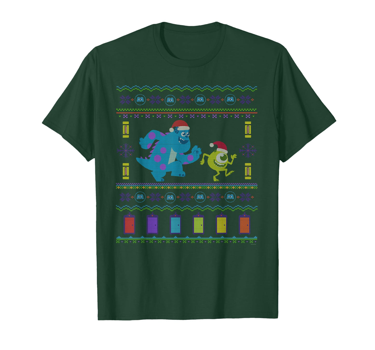 Disney PIXAR Monsters, Inc. Ugly Christmas Sweater Holiday T-Shirt