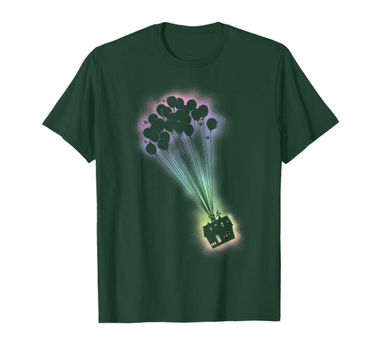 Disney Pixar Up Spray Paint Stencil House Graphic T-Shirt T-Shirt