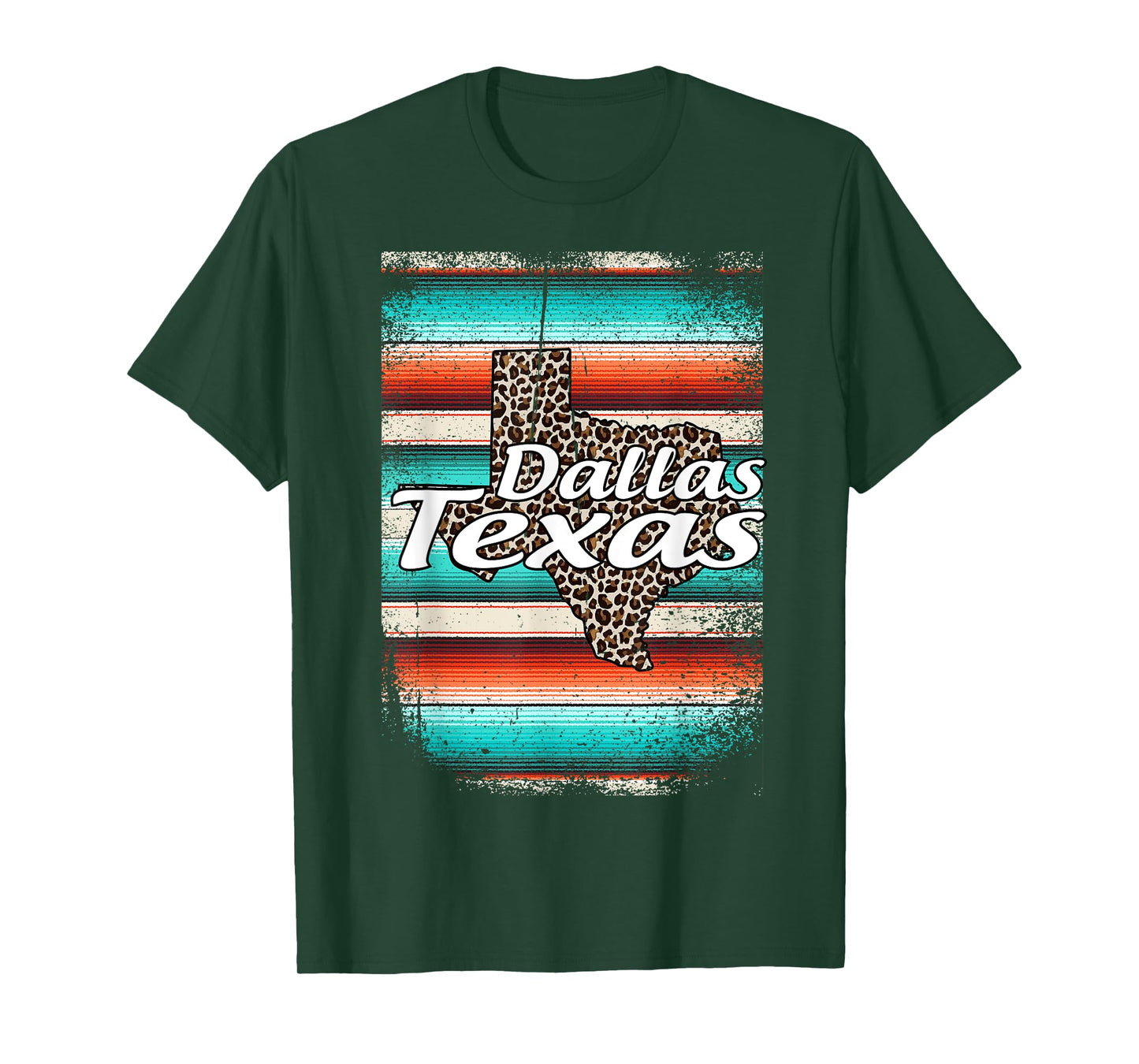 Dallas Texas Cowgirl Serape Western Home State America T-Shirt