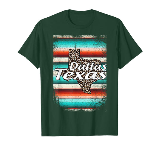 Dallas Texas Cowgirl Serape Western Home State America T-Shirt