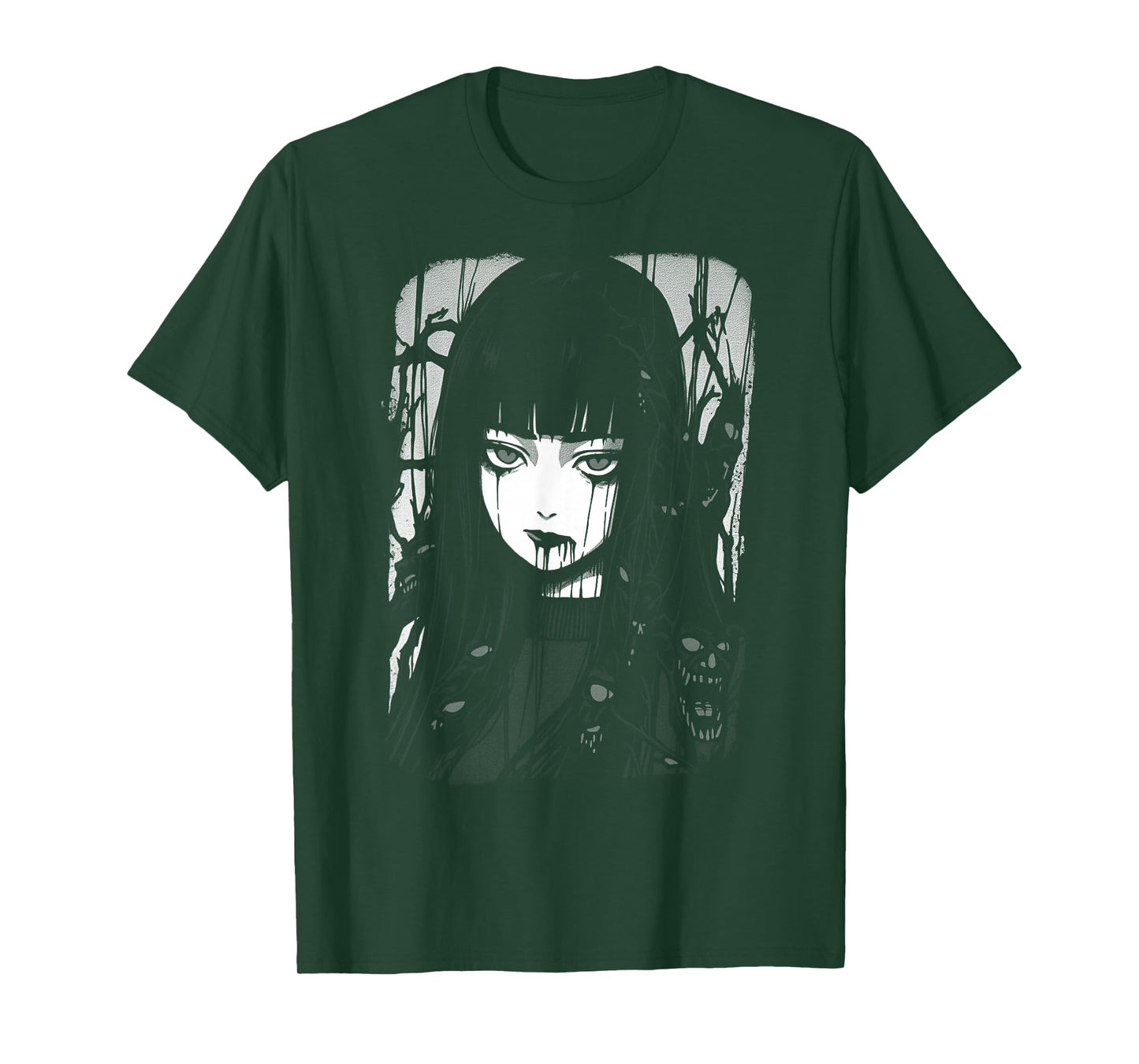 Creepy Japanese Anime Manga Horror | Pastel Goth Grunge T-Shirt