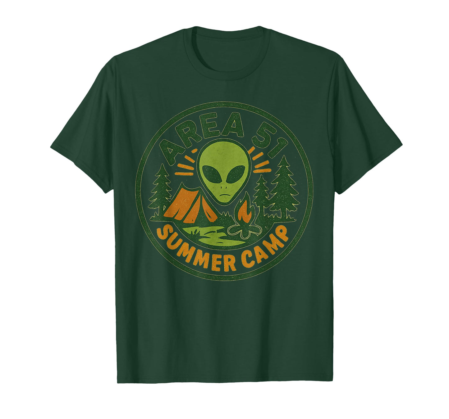 Area 51 UFO Design Funny Graphic Tees for Men Women Alien T-Shirt