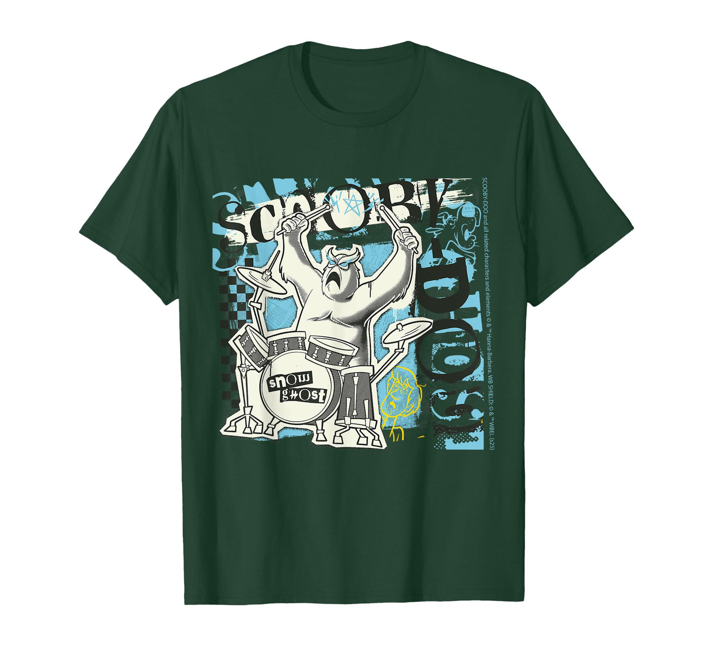 Scooby Doo Merch Snow Ghost Drummer T-Shirt