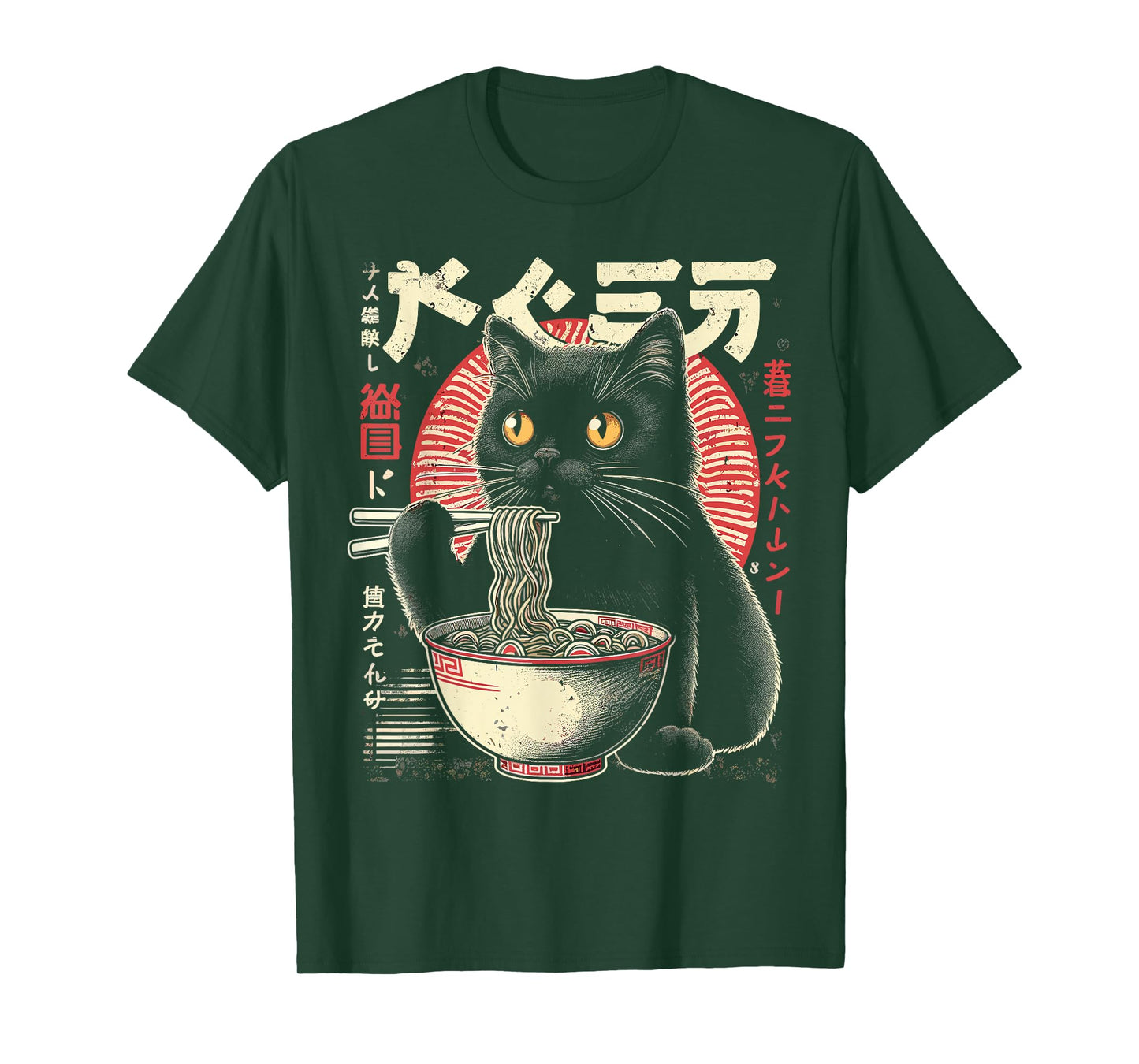 Anime Cat Ramen Japanese Cute Kawaii Cats T-Shirt