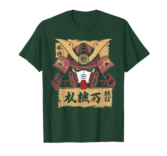 Mecha Tshirt Japanese Mecha Robot Head Anime Art Ukiyo-E T-Shirt