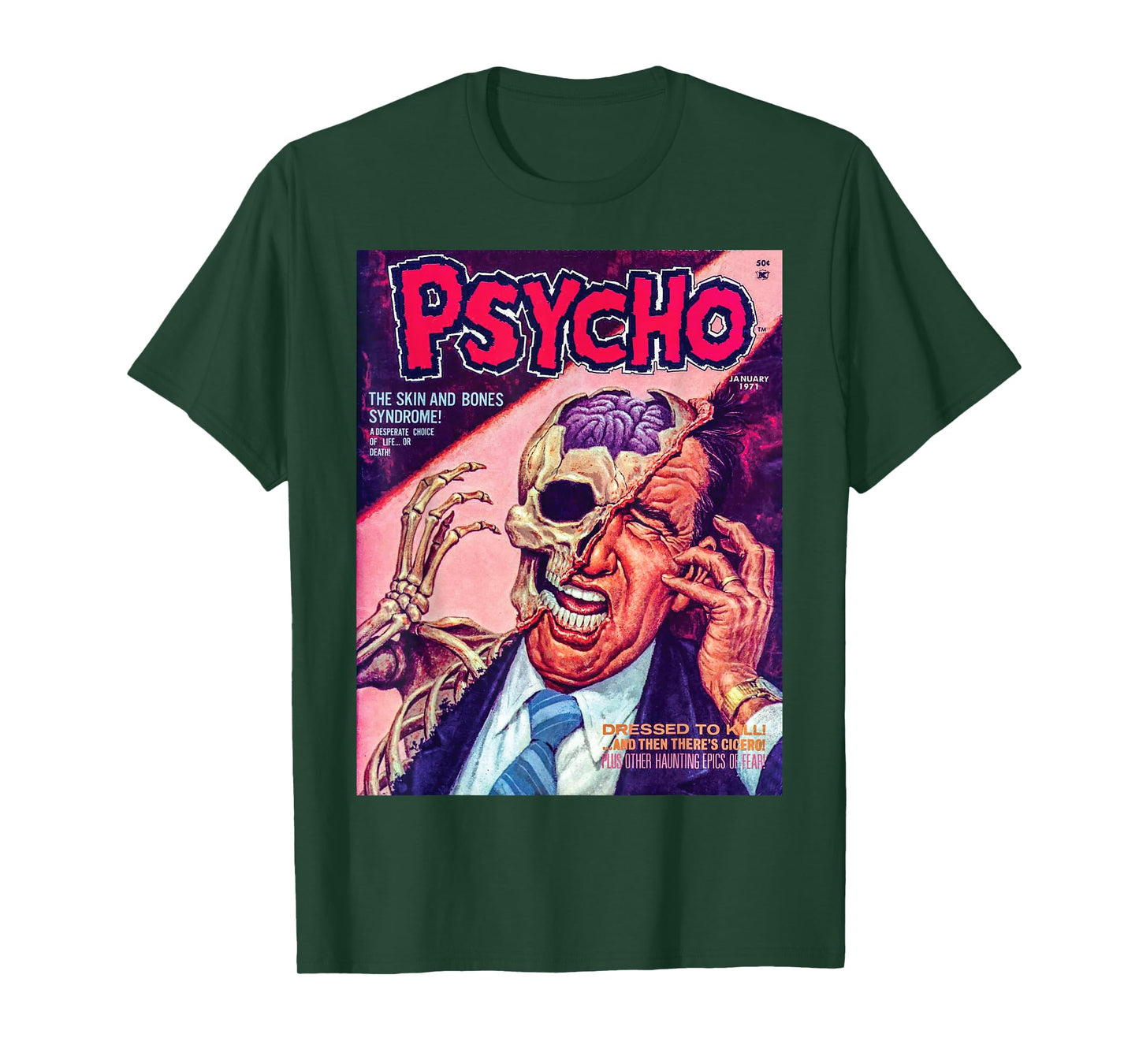 Skull Halloween Horror Vintage Comic Book Retro Funny Scary T-Shirt