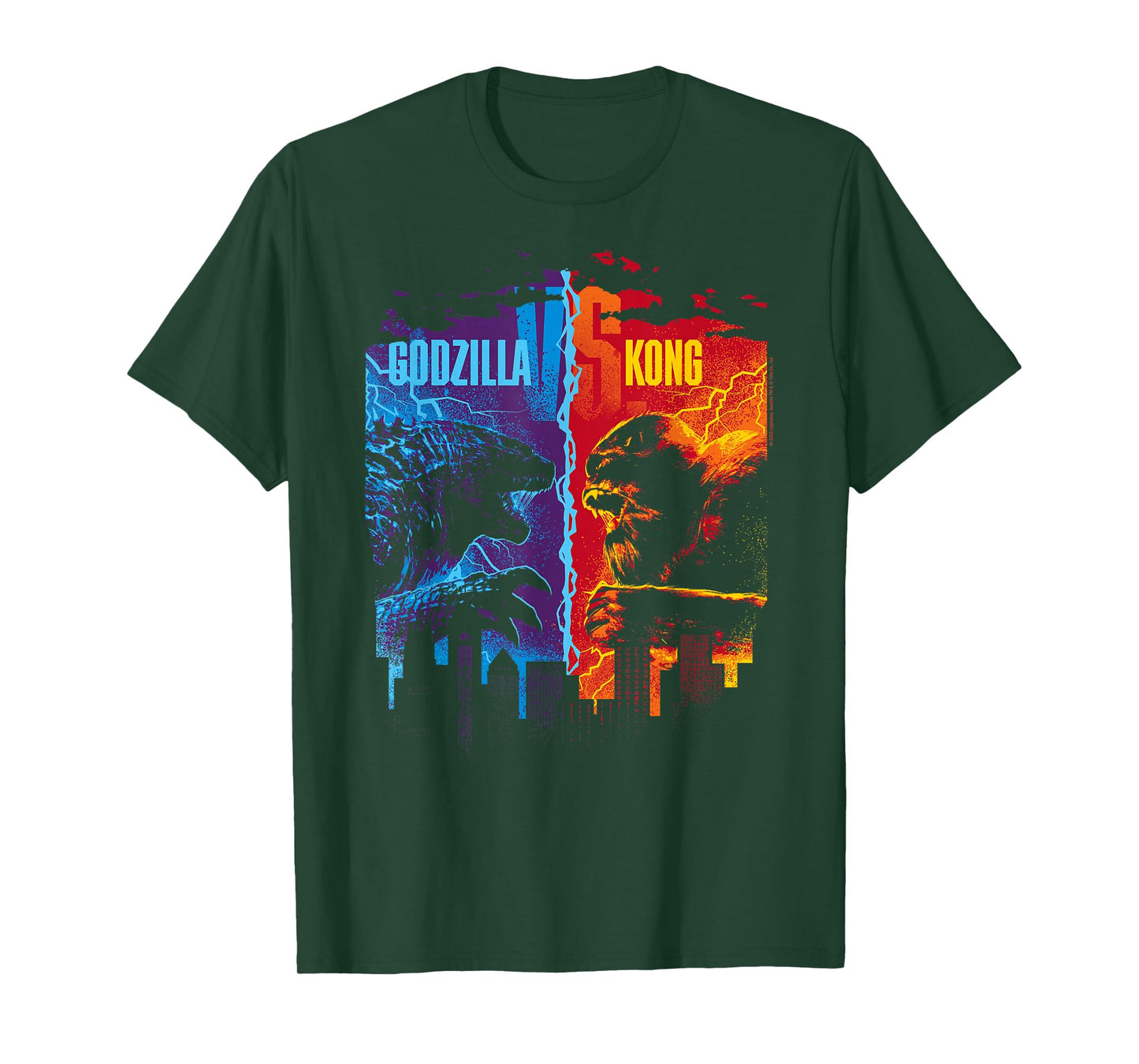 Godzilla x Kong T-Shirt, Unisex-Adults, Short Sleeve, Black, Small