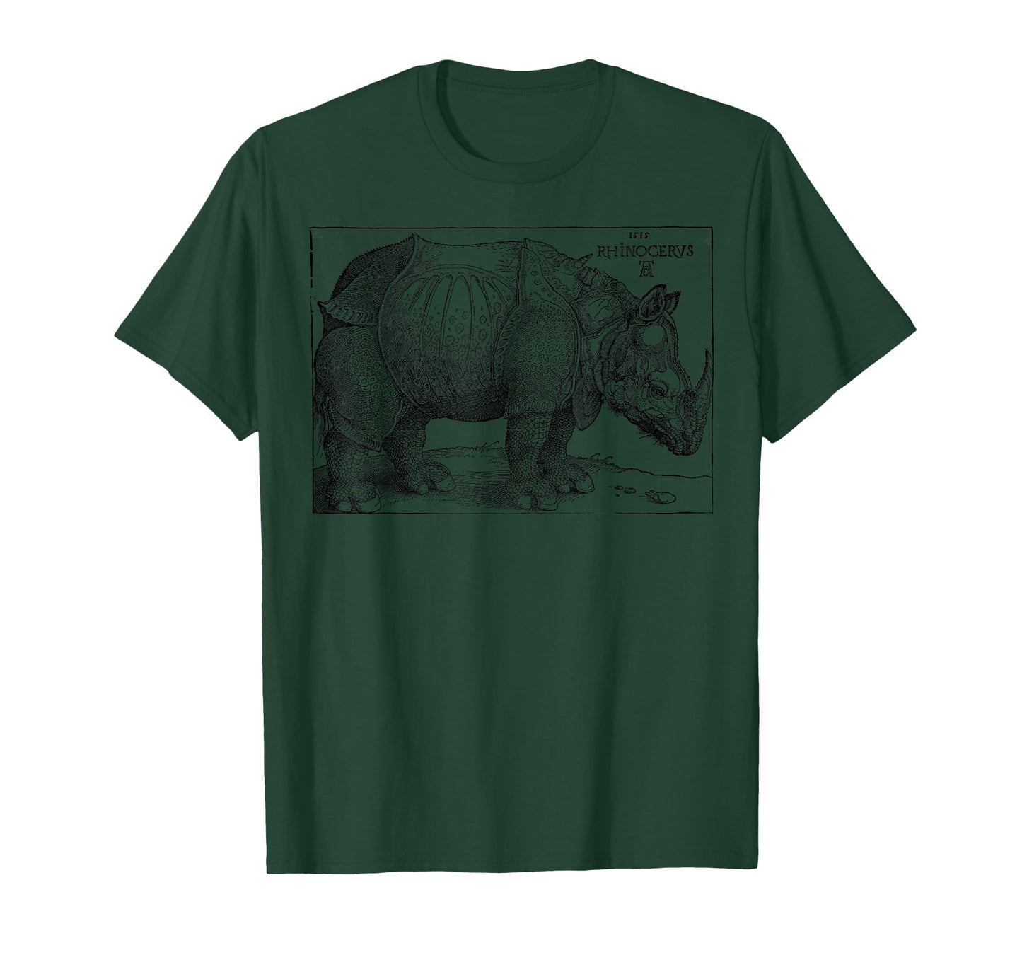 Rhinoceros Albrecht Durer Vintage Illustration Engraving T-Shirt