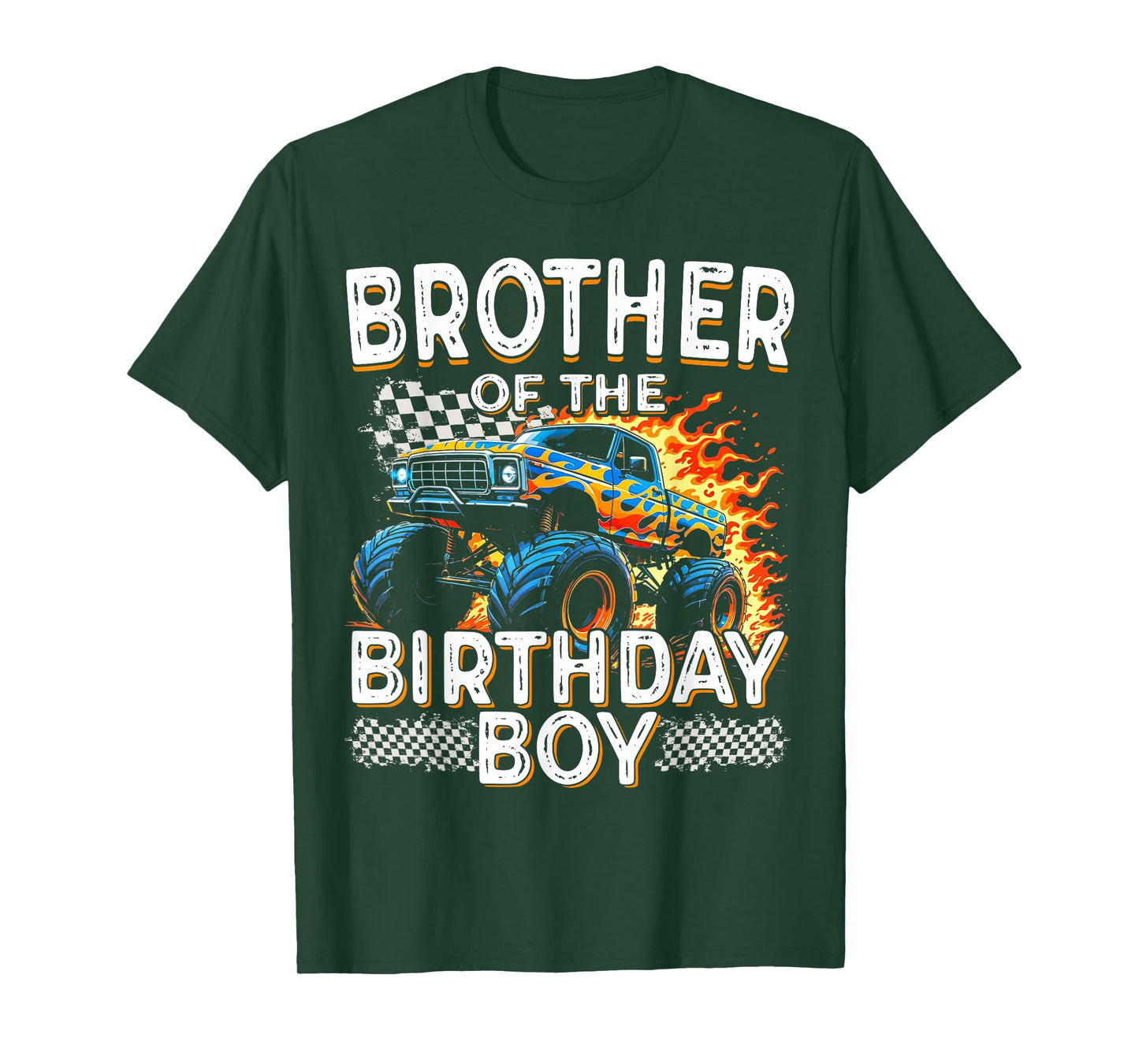 Brother of the Birthday Boy Funny Monster Truck Birthday T-Shirt