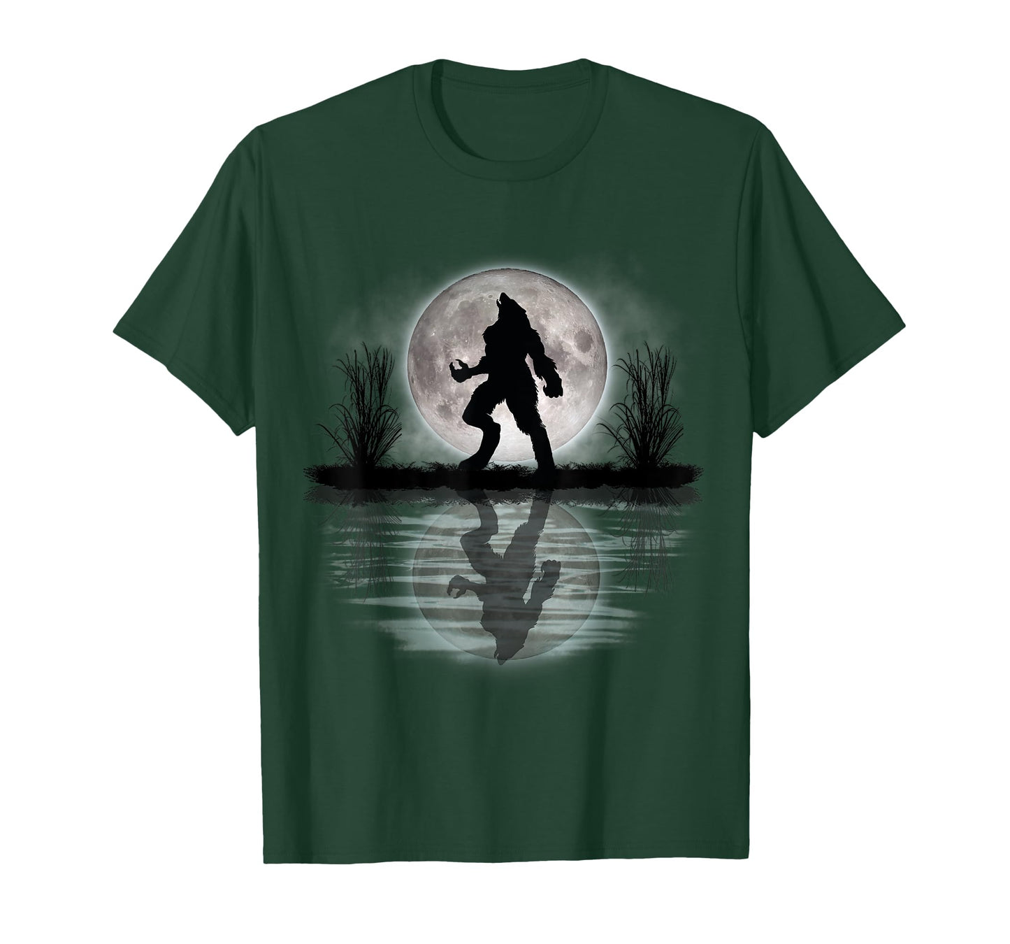 Werewolf Under A Full Moon Howling Tee Scary T-Shirt