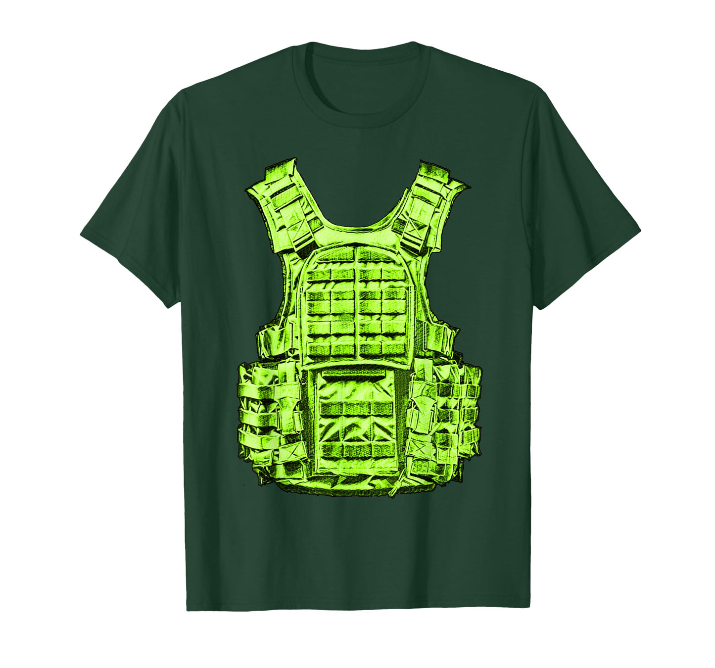 Green Staying Ready Green Color Graphic T-Shirt