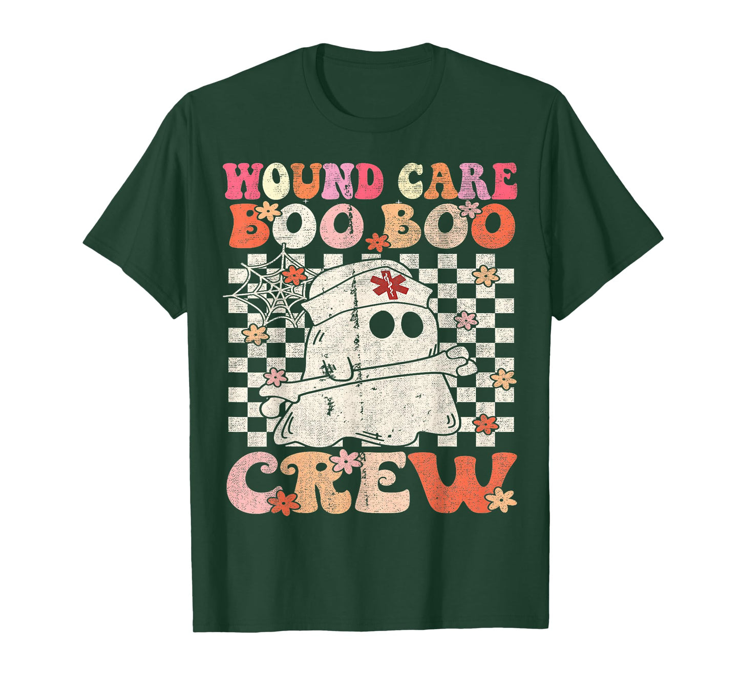 Wound Care Nurse Boo Boo Crew Ghost Halloween Wound Care T-Shirt