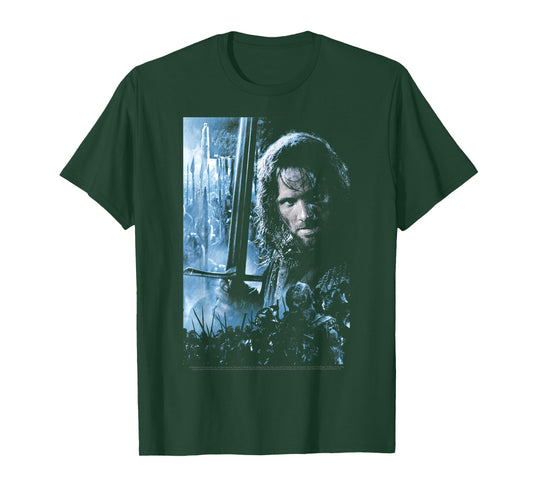 Lord of The Rings Aragorn Battle Poster T-Shirt