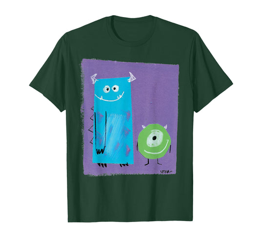 Disney Pixar Monsters University Sulley & Mike Fine Art Duo T-Shirt