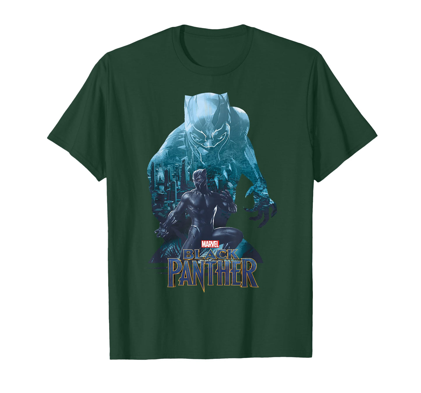 Marvel Black Panther Movie Wakanda City Silhouette T-Shirt T-Shirt