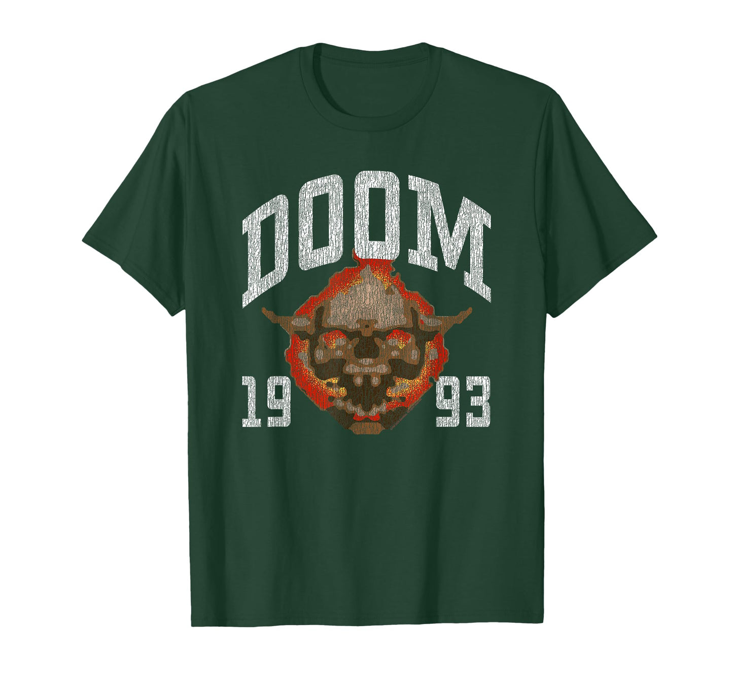 DOOM 1993 Lost Soul Pixelated Skull Retro Video Game T-Shirt