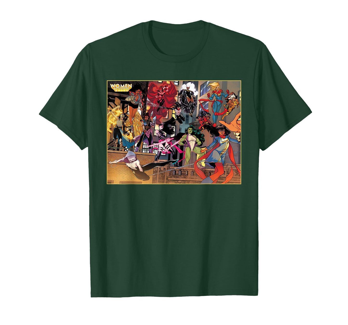 Marvel Women of Marvel Ms Marvel Ghost Spider She-Hulk T-Shirt