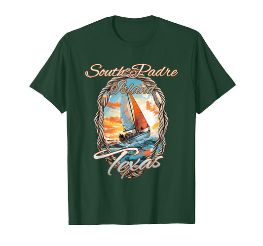 Sailing South Padre Island Texas Sea and Sunshine T-Shirt