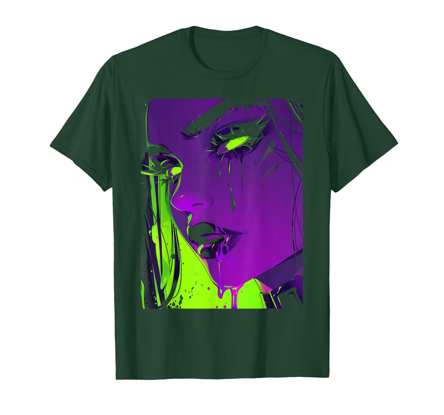Cybergoth Cybercore Grunge Punk Goth Girl Alt Anime Manga T-Shirt