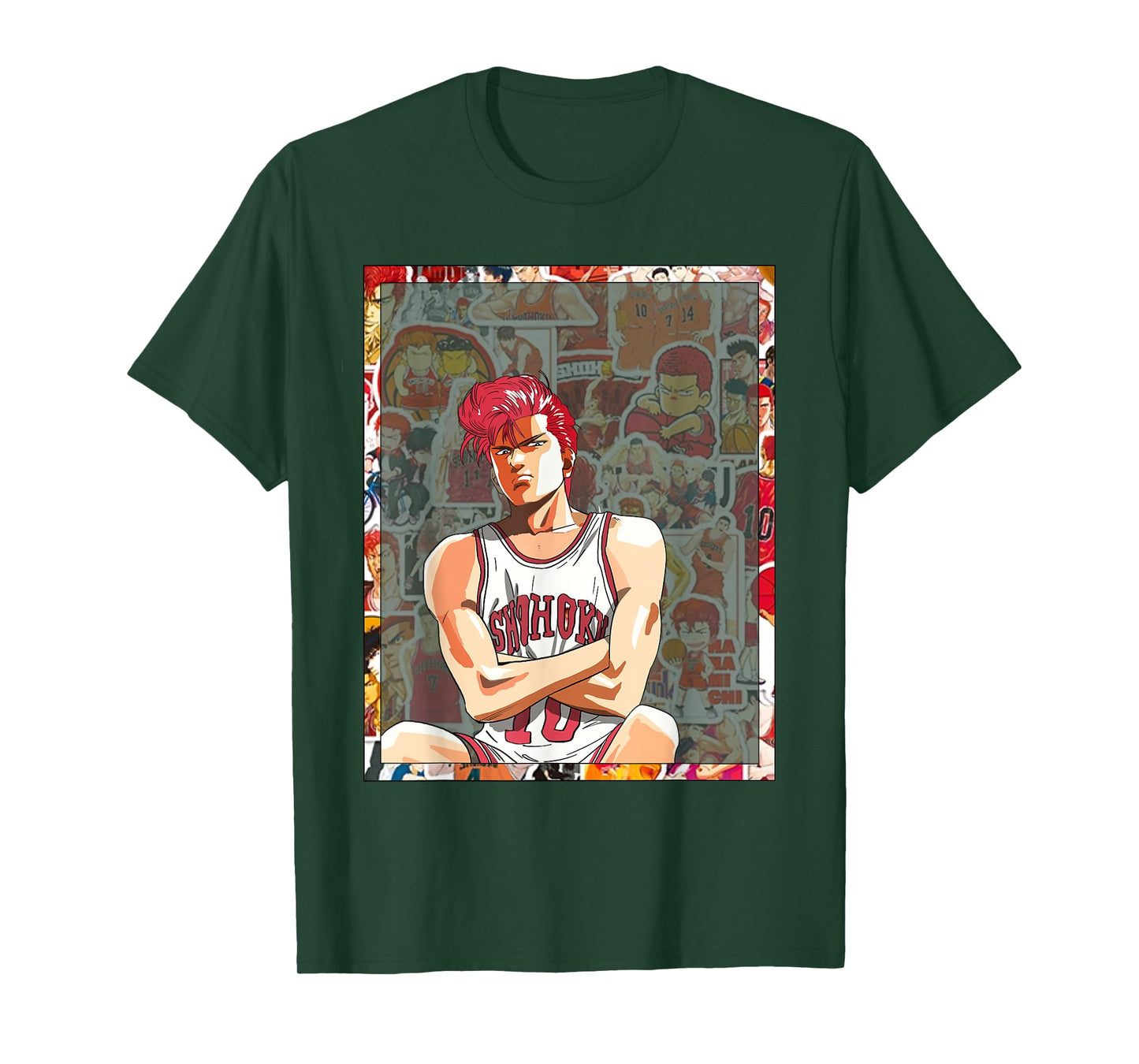 Bokchu Hanamichi Sakuragi Unisex-Adults Anime T-Shirt Black Small Classic Fit Short Sleeve