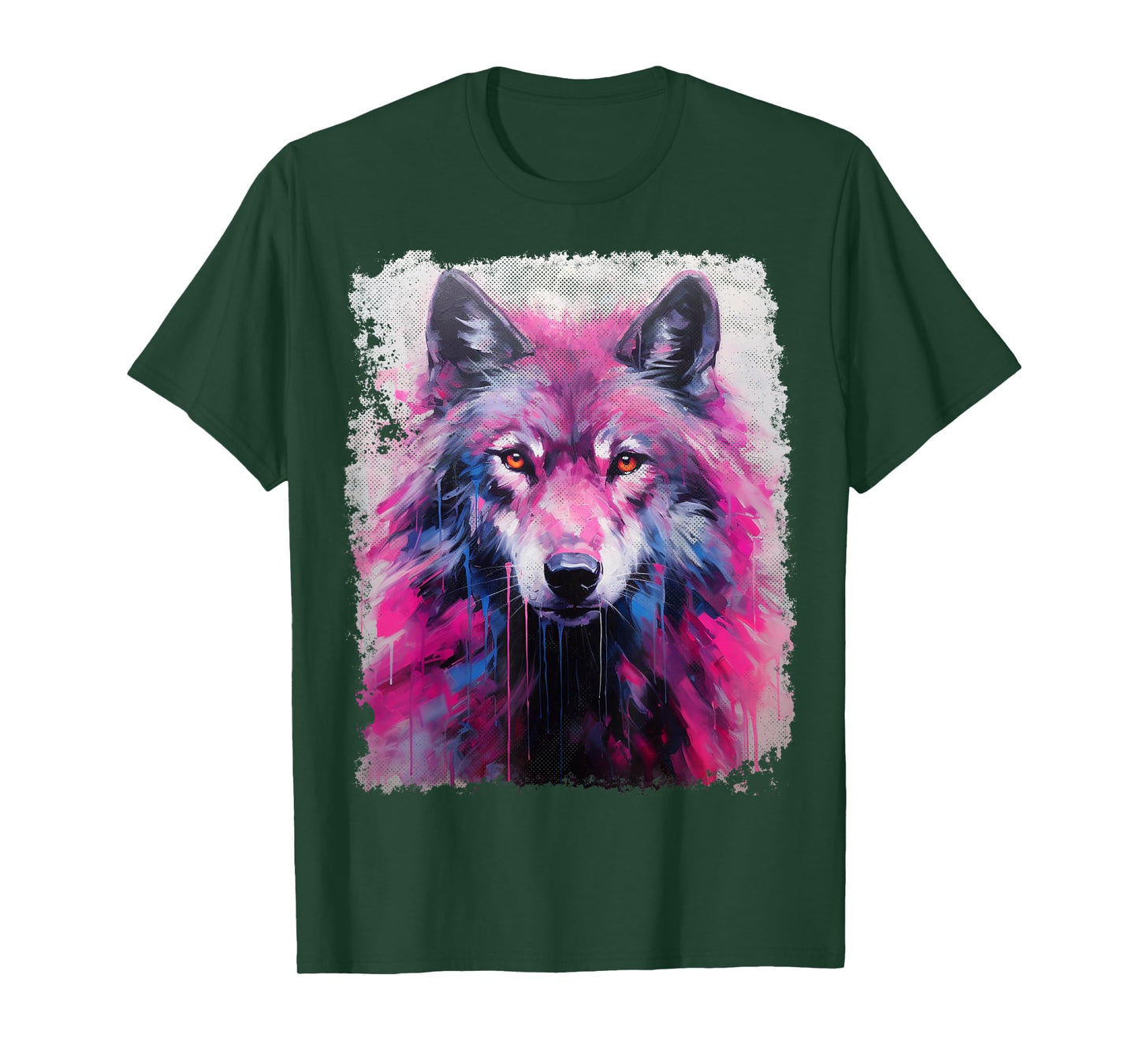 A Wolf Graphic Pink T-Shirt