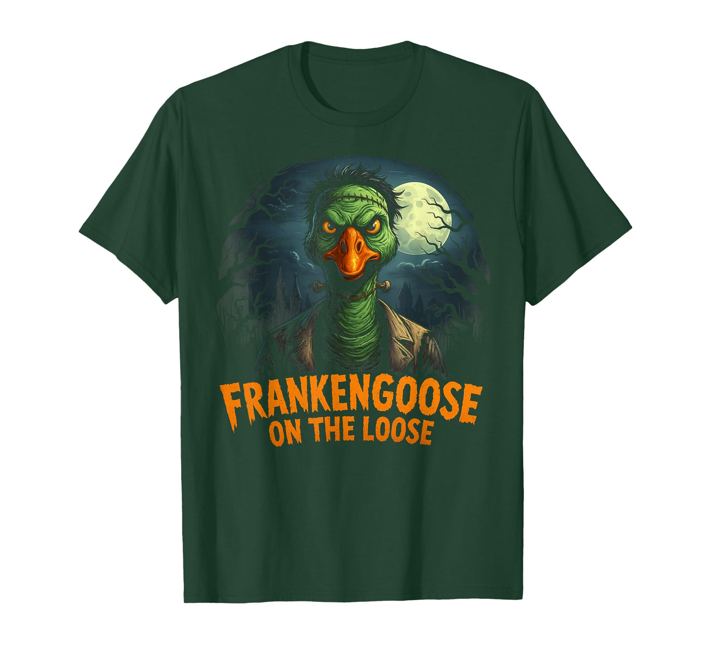Frankengoose On The Loose Halloween Goose Frankenstein T-Shirt