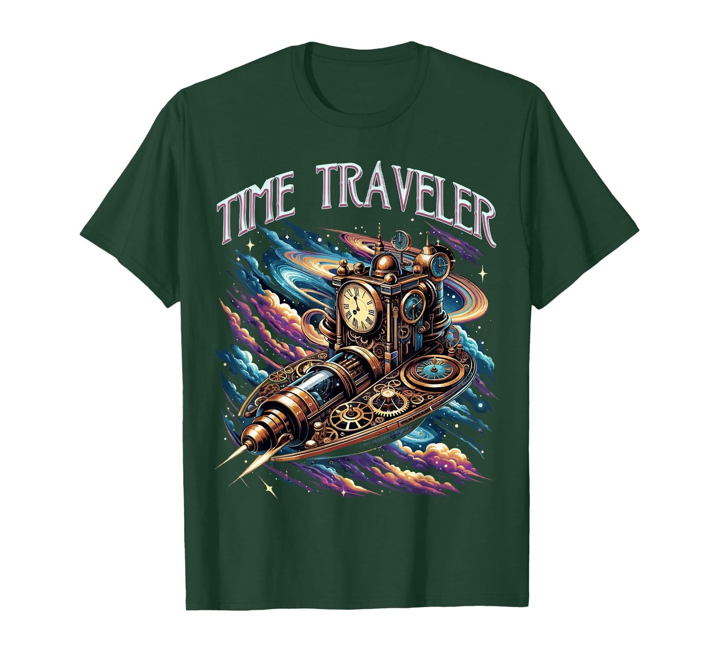 Time Travel Ship Funny Time Traveler Future Space Travel T-Shirt