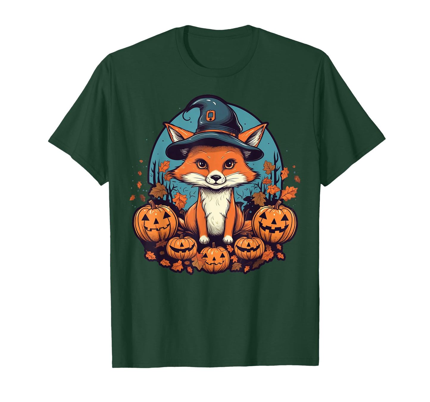 Pumpkin Fox costume on Fox Halloween T-Shirt