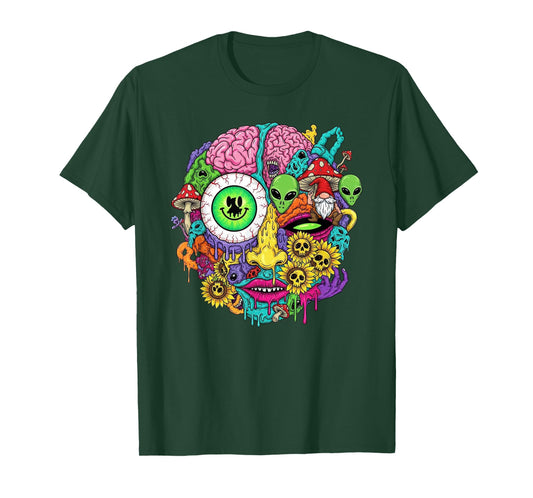Psychedelic Trippy Colorful Music Festival T-Shirt