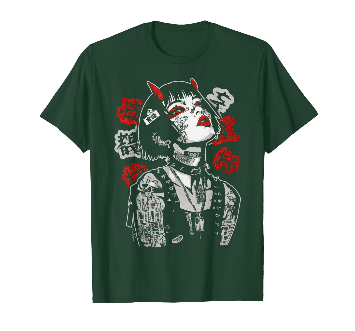 Japanese Streetwear Cyberpunk Y2K Techwear Retro Manga Anime T-Shirt