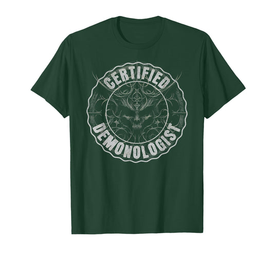 Certified Demonologist Costume Halloween Ghost Paranormal T-Shirt
