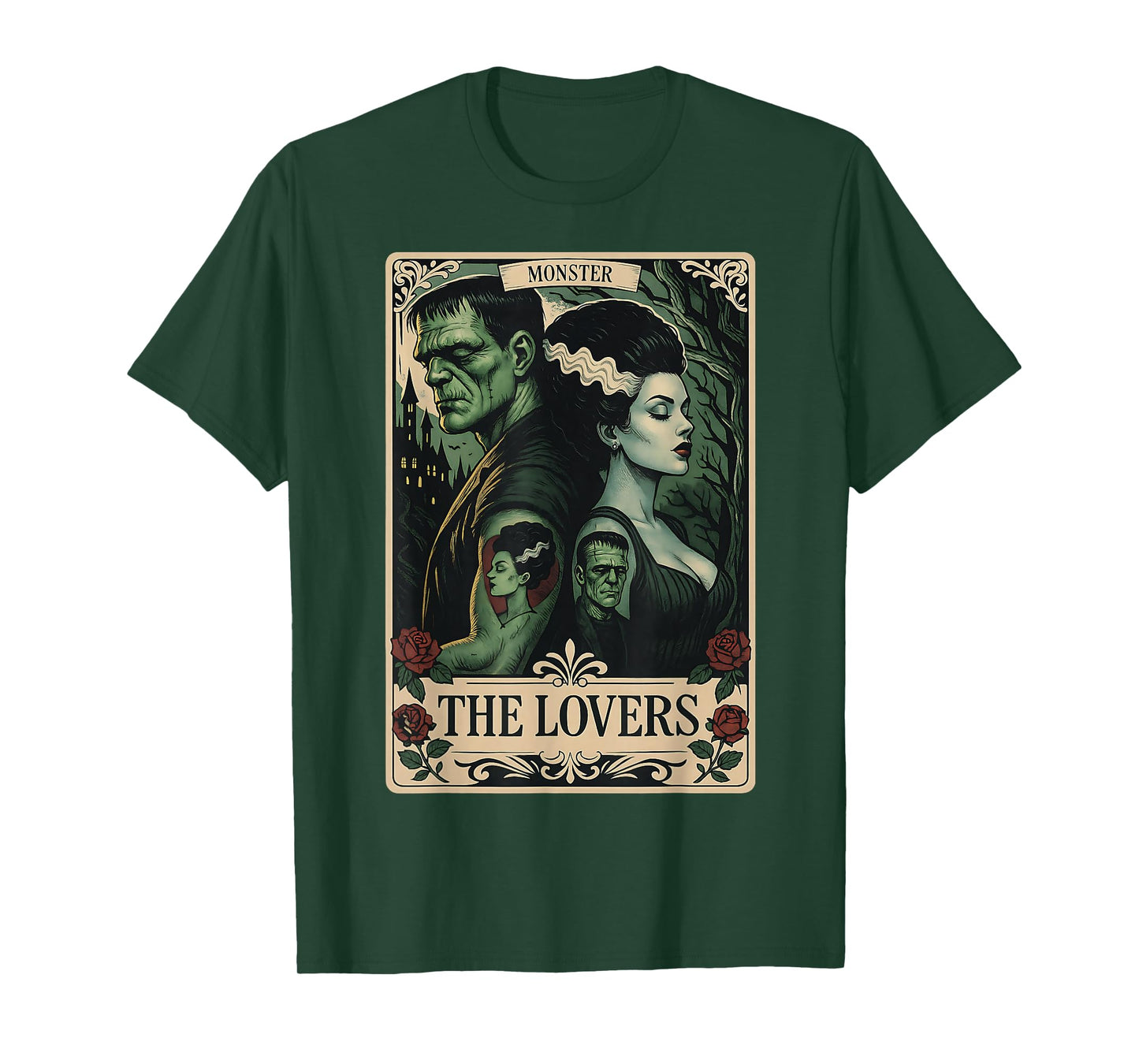 The Lovers Frankenstein Monster Horror Design for Halloween T-Shirt