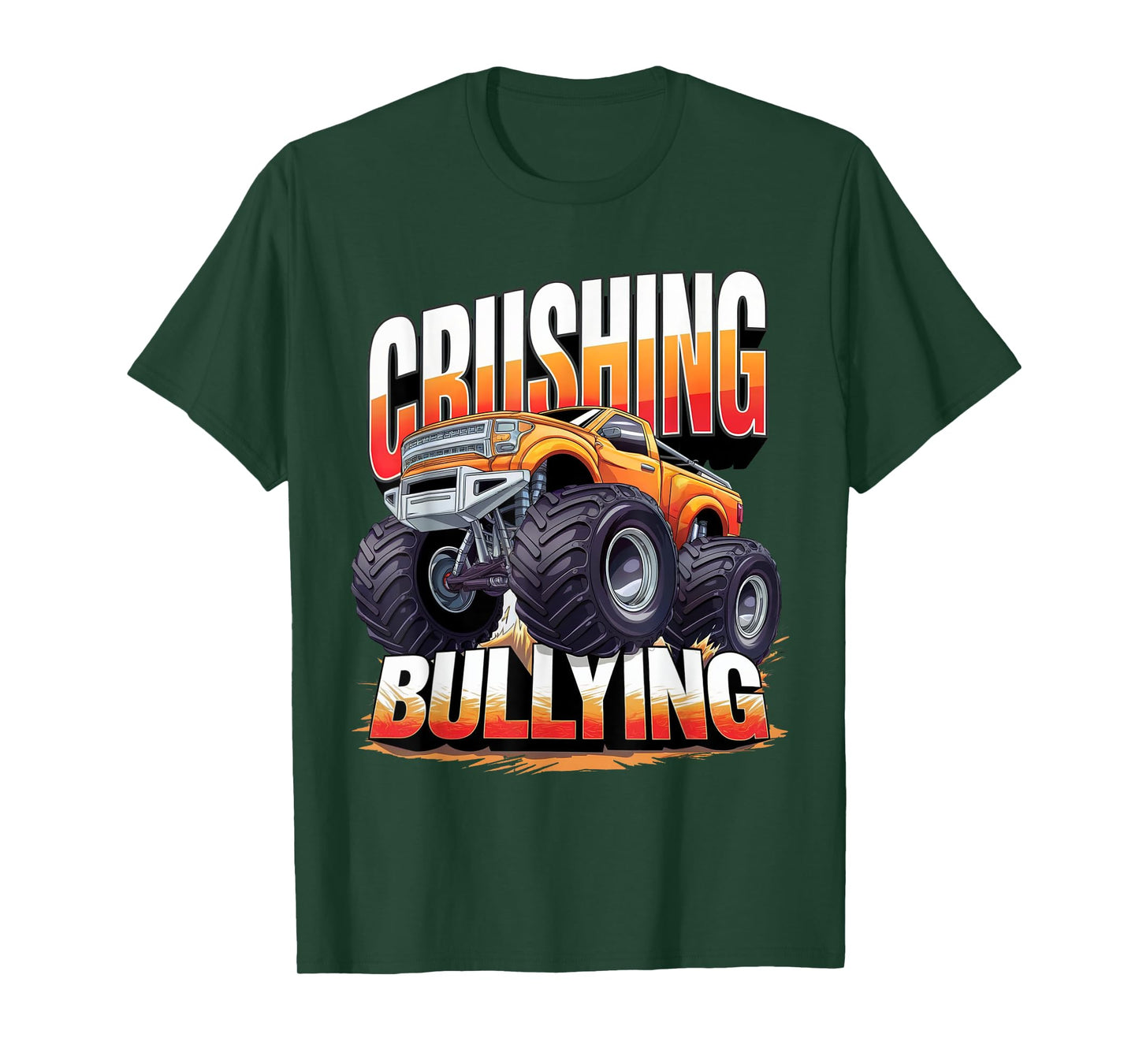 Crushing Bullying Monster Truck Orange Unity Day T-Shirt