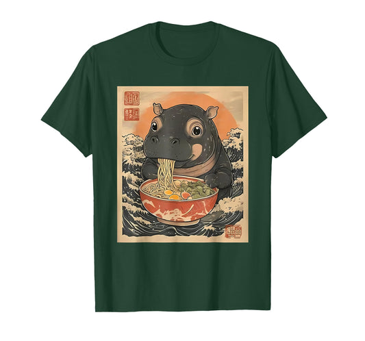 hippo eating ramen T-Shirt