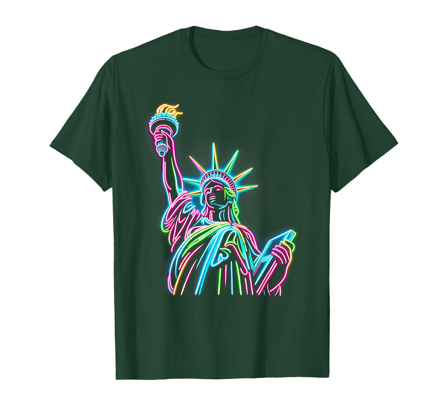 Vivid Statue of Liberty Tee - Colorful Icon T-Shirt