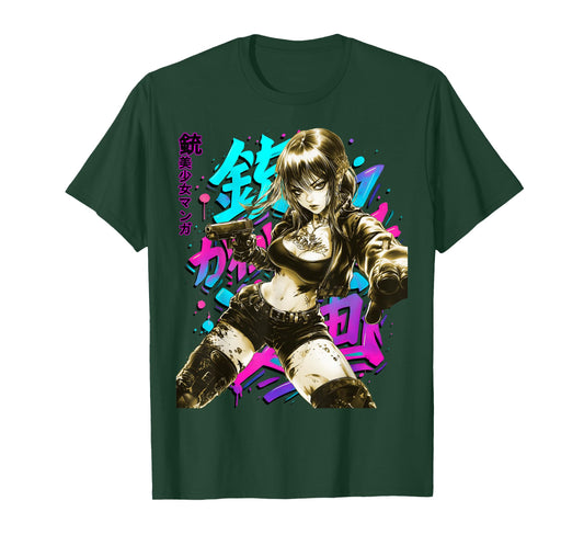 Anime Waifu Sketch Line Art Manga Graffiti Graphic T-Shirt