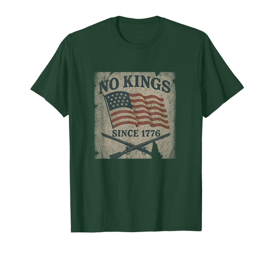 No Kings Since 1776 – Patriotic Rebellion Design T-Shirt