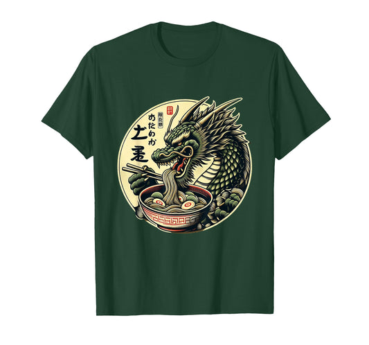 Dragon Ramen Kawaii Neko Japanese Noodles Aesthetic T-Shirt