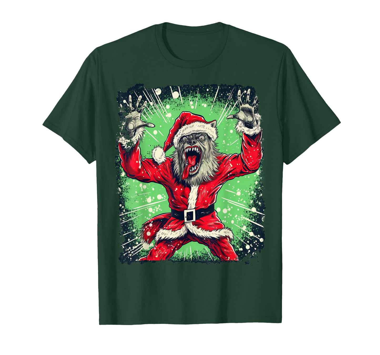 Werewolf Scary Christmas T-Shirt